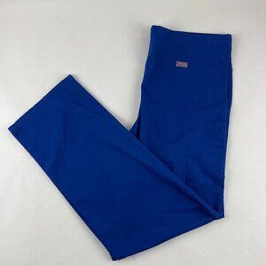 Cherokee Workwear Scrub Pants Womens Small Royal Blue Drawstring Pockets